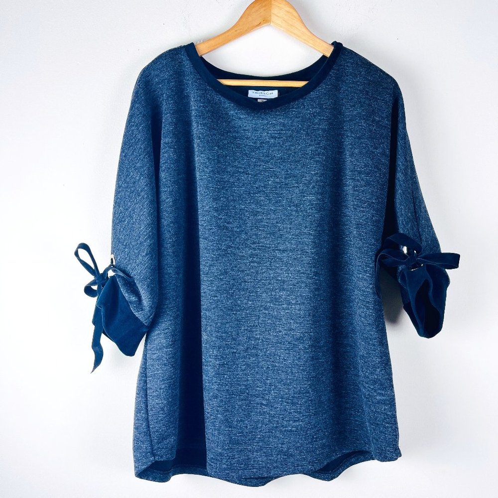 Charter Club Velvet Trim Top 1X